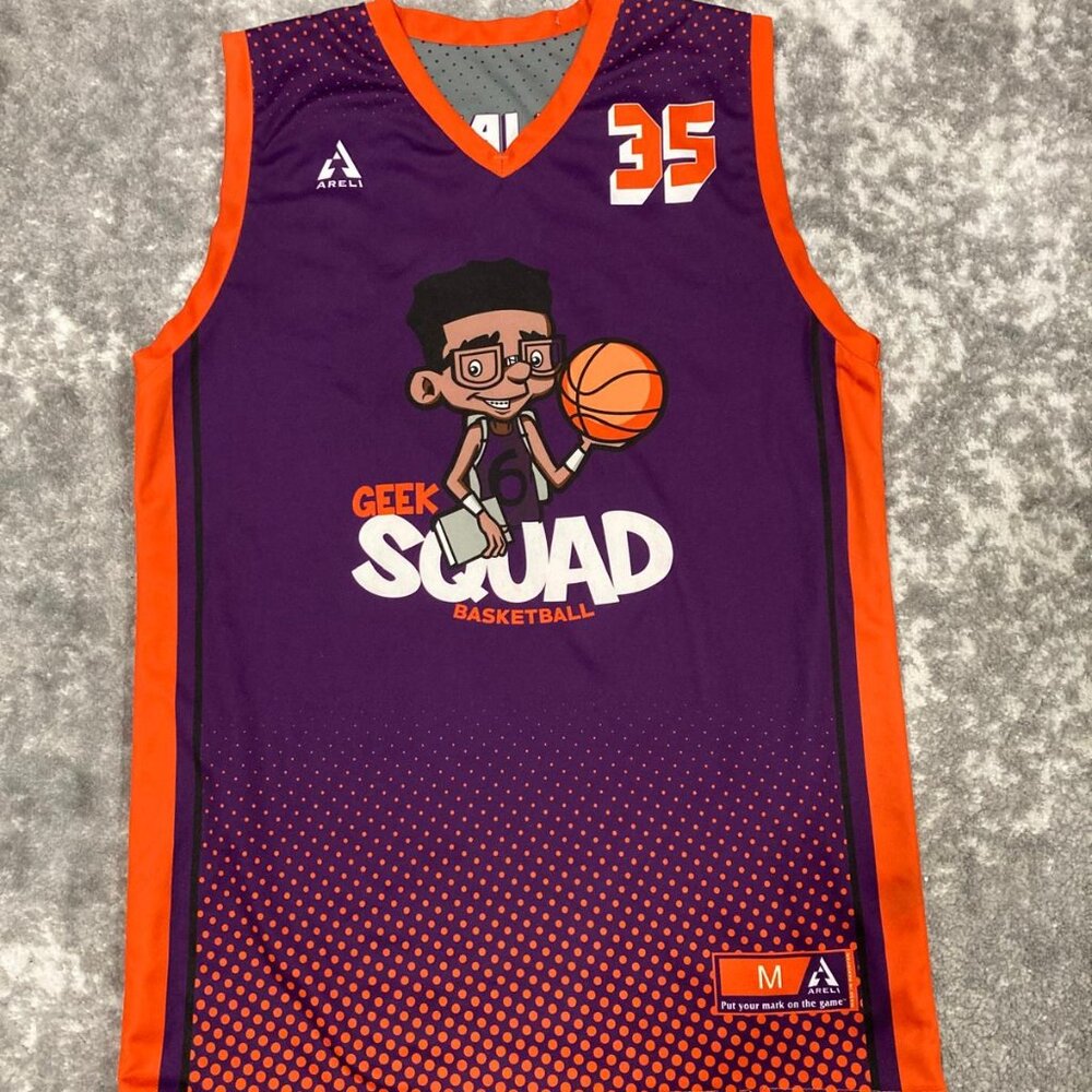 Graphic Geek Squad 35 Basktetball Sports Jersey